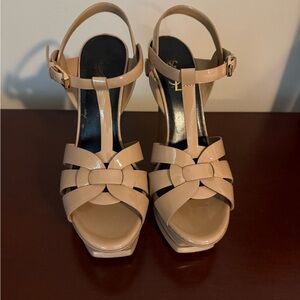 Yves Saint Laurent Nude Strappy Heels